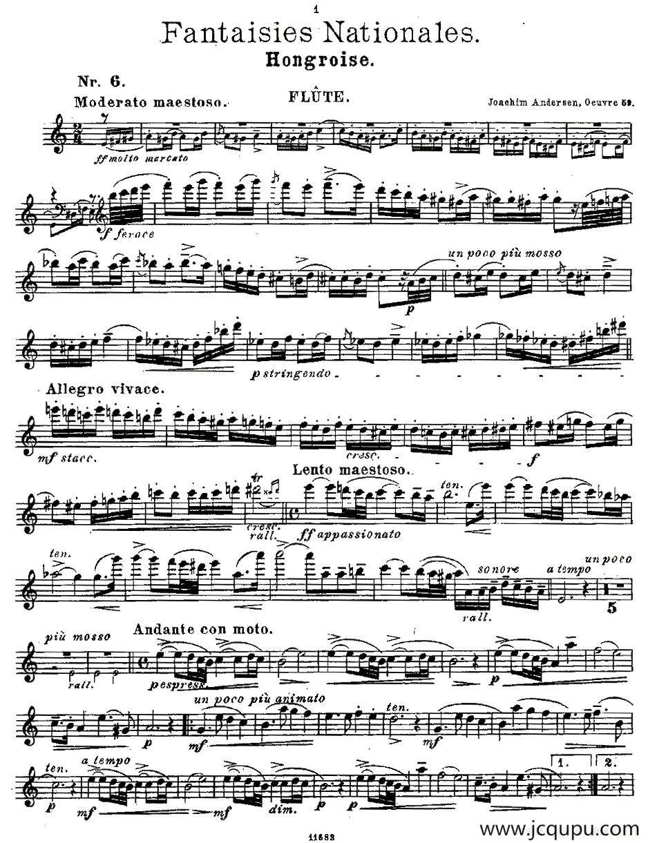 Fantaisies nationales. Op. 59, 6.简谱