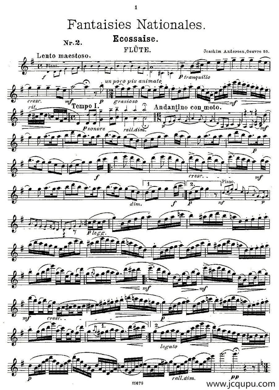 Fantaisies nationales. Op. 59, 2. 简谱