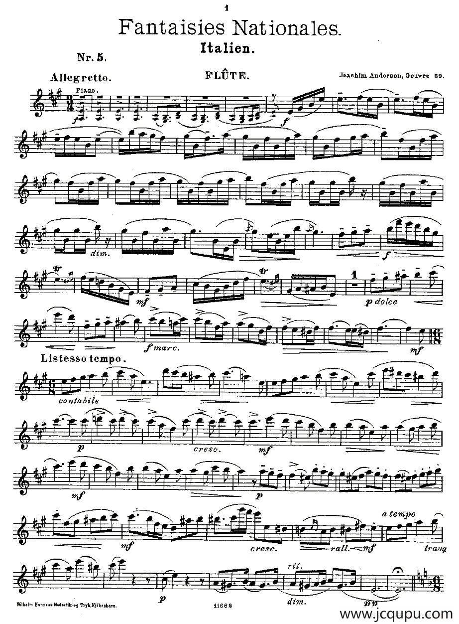 Fantaisies nationales. Op. 59, 5.简谱