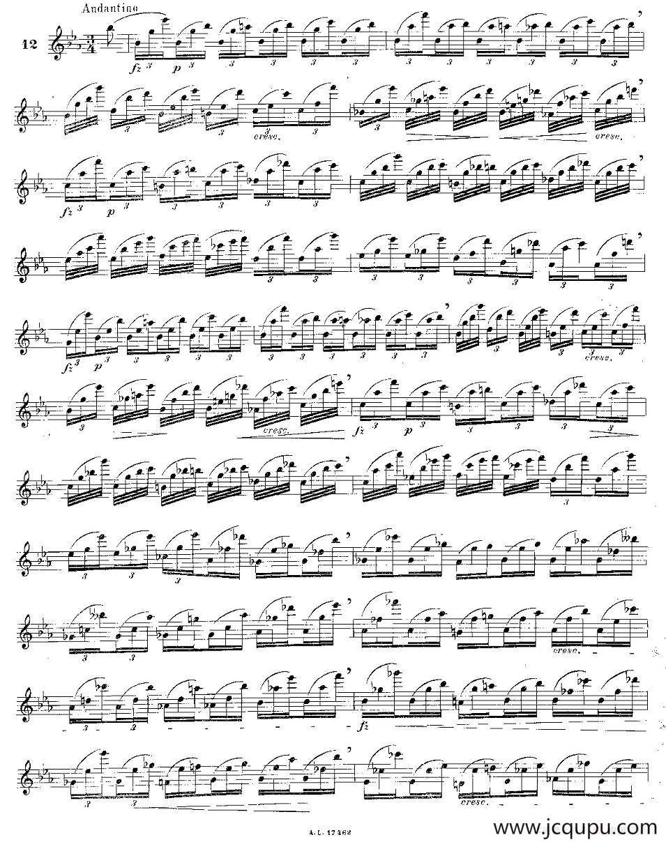 12首大技巧练习曲之12简谱