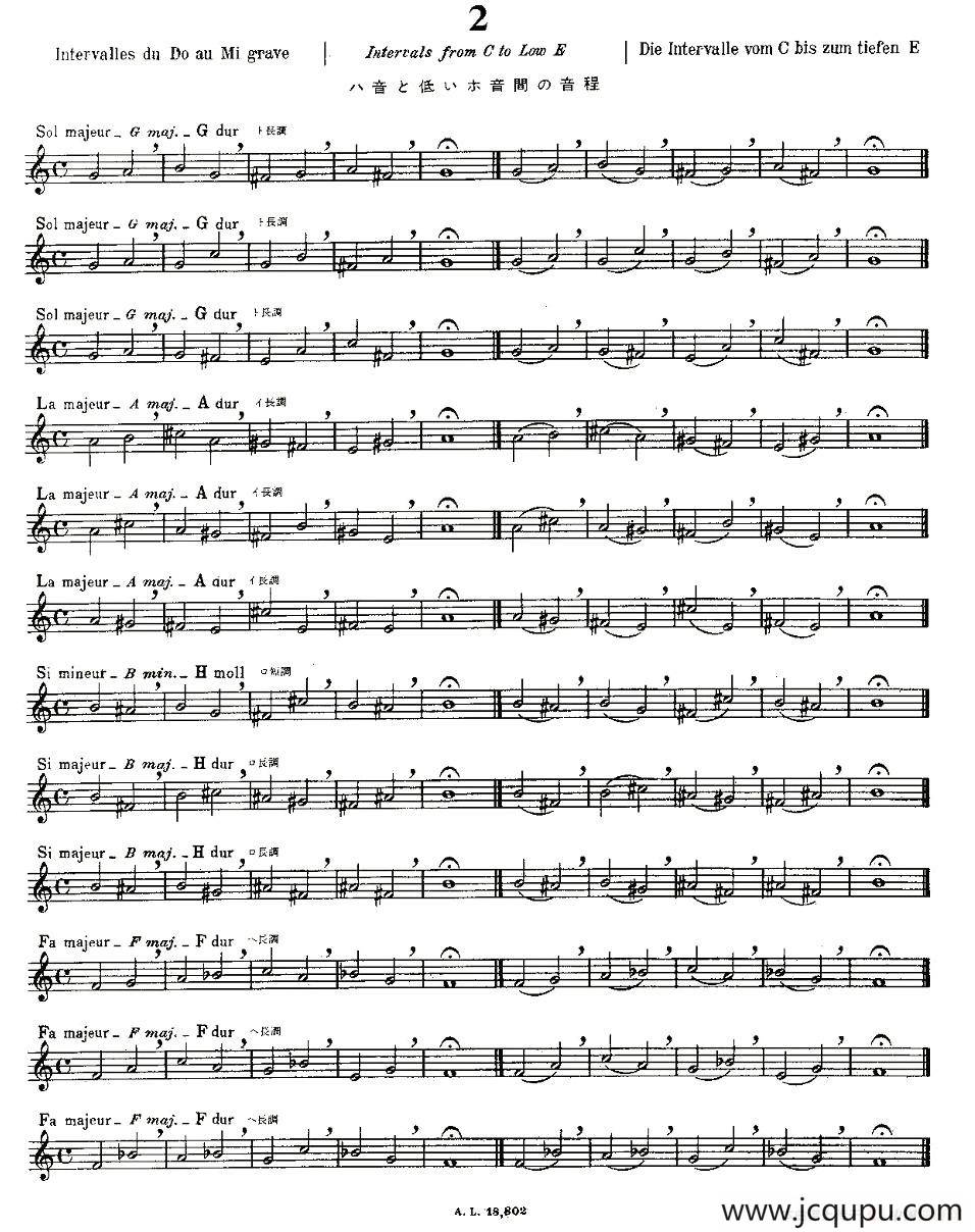 初级练习之2（Alphonse Ludec - Debutant Flutiste）简谱