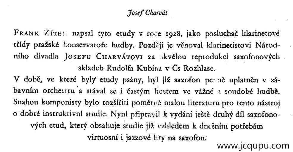 奇特克-萨克斯练习曲之一（ETUDY PRO SAXOPHON - FR ZITRK.op.3）简谱
