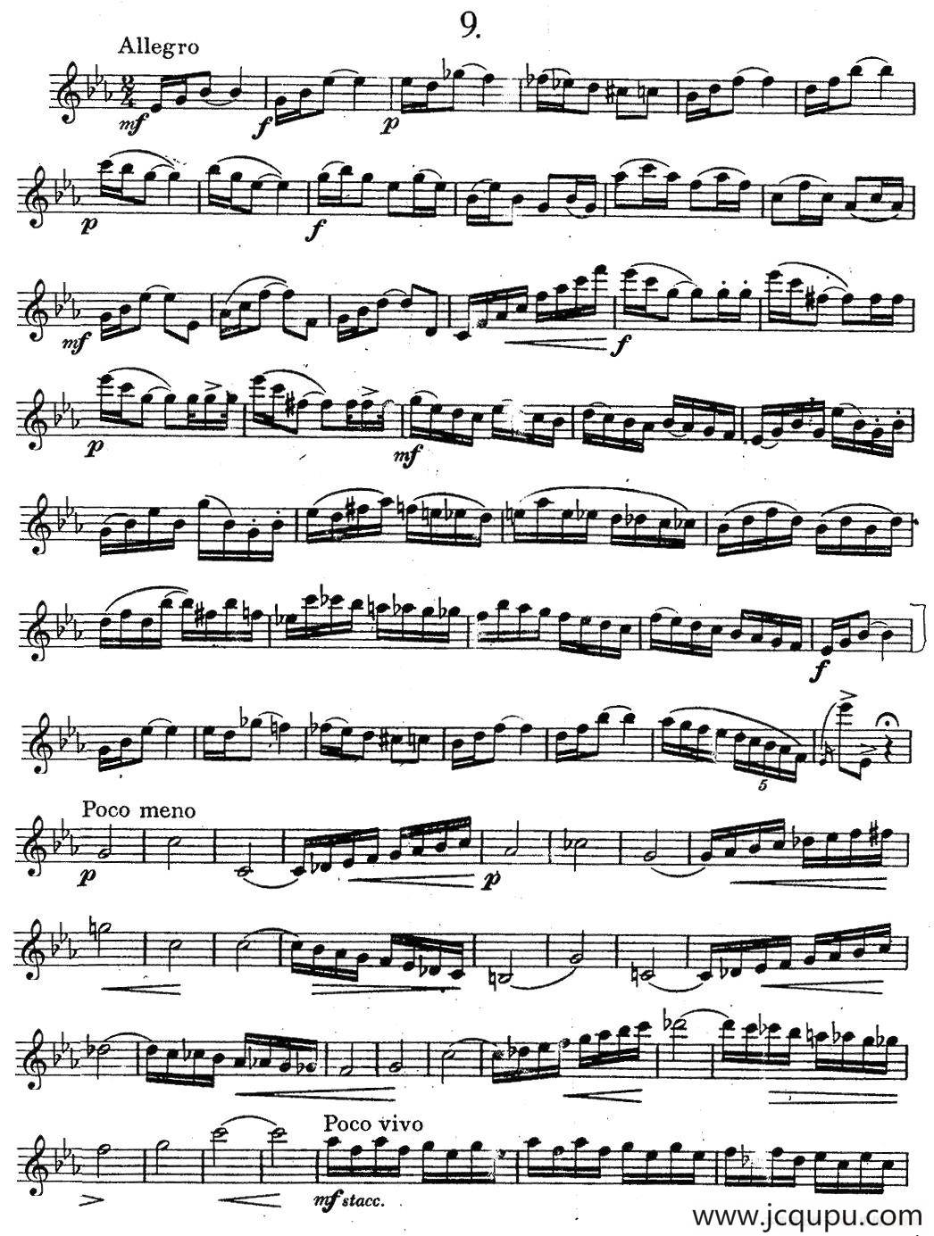 奇特克-萨克斯练习曲之九（ETUDY PRO SAXOPHON - FR ZITRK.op.3）简谱