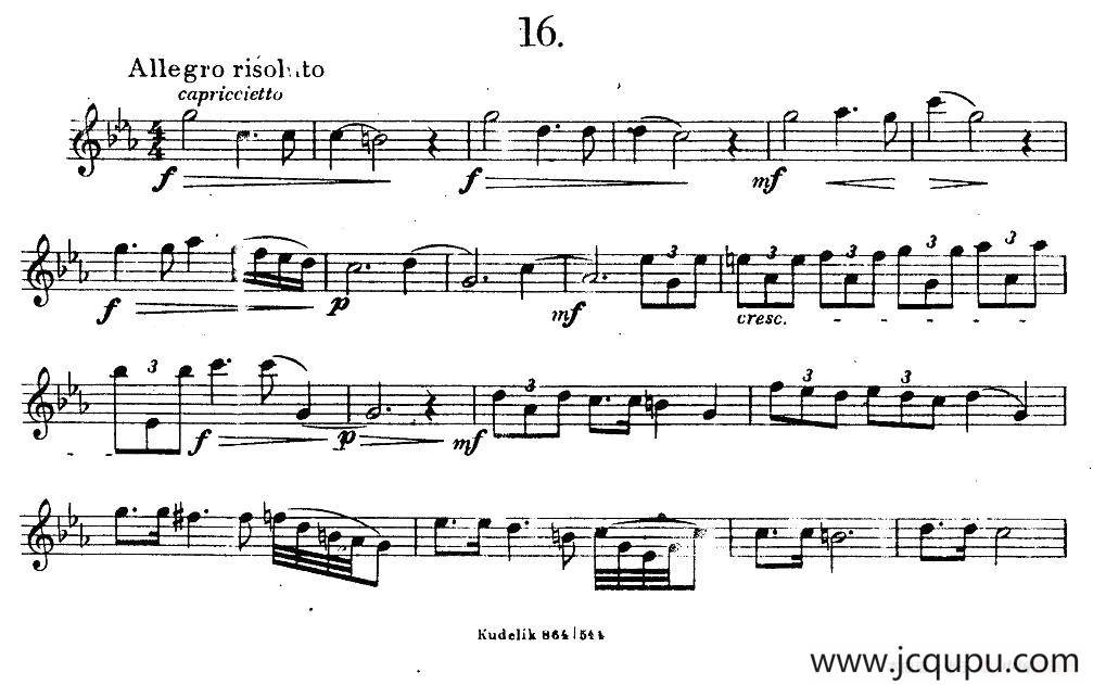 奇特克-萨克斯练习曲之16（ETUDY PRO SAXOPHON - FR ZITRK.op.3）简谱