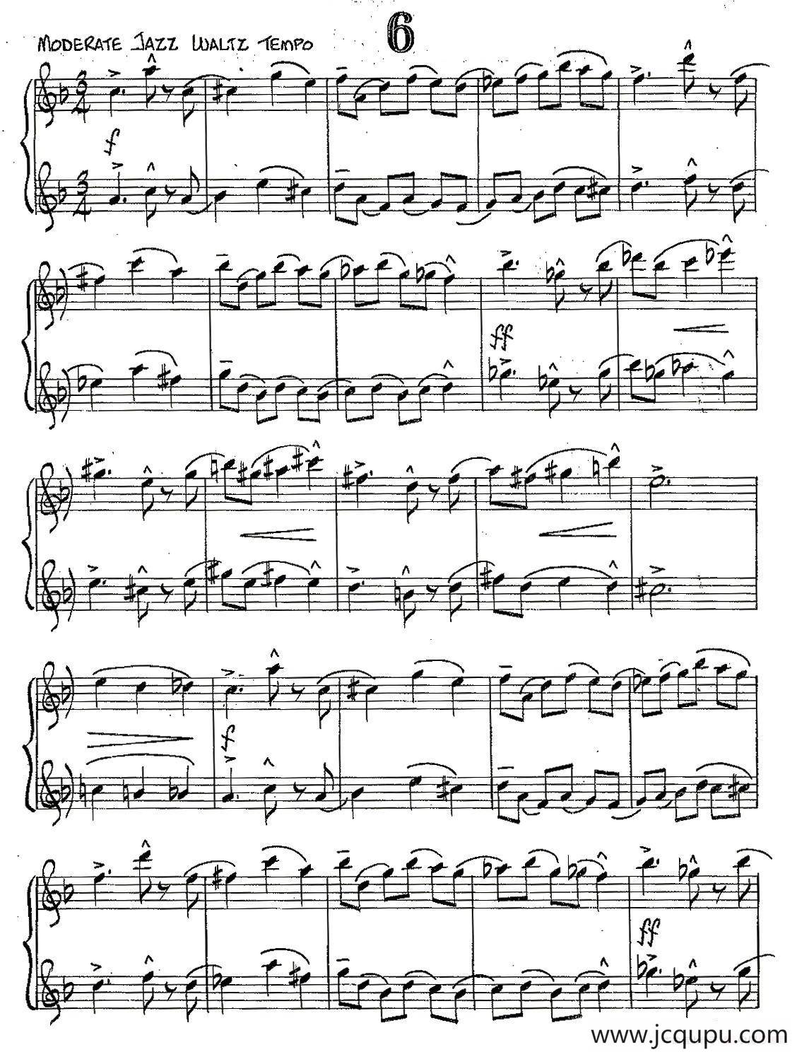 Jazz Conception For Saxophone Duets - 6（二重奏）简谱