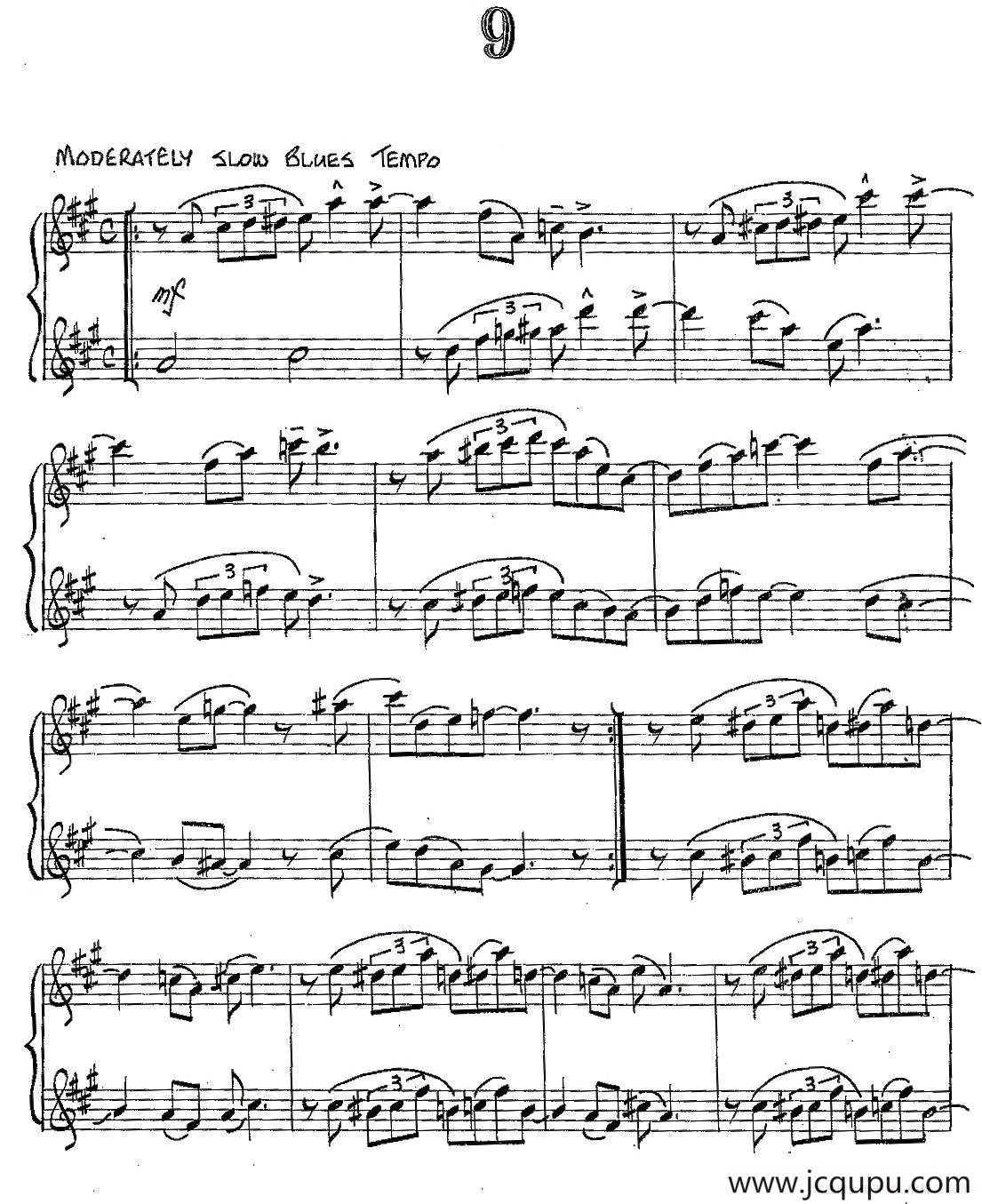 Jazz Conception For Saxophone Duets - 9（二重奏）简谱