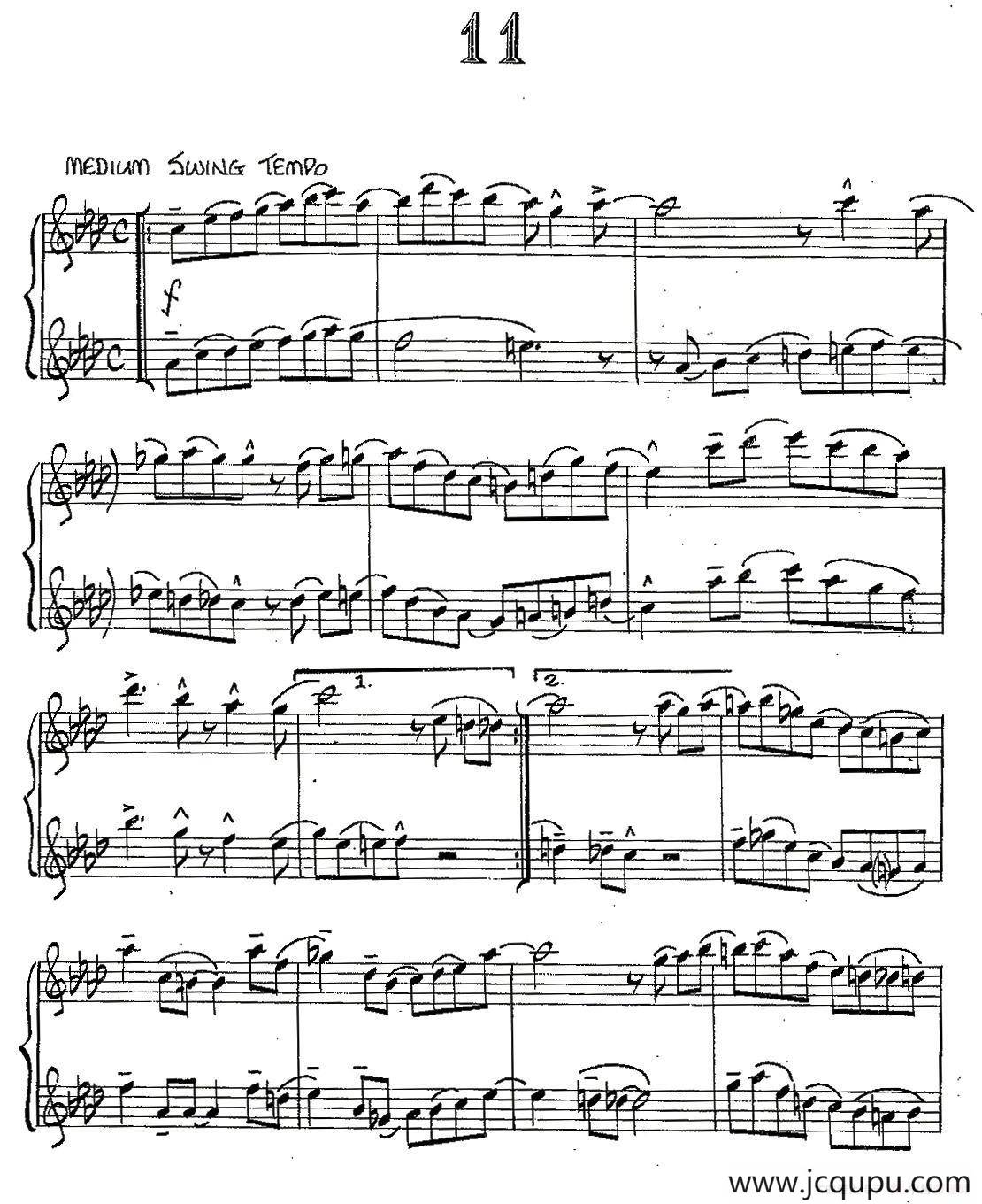 Jazz Conception For Saxophone Duets - 11（二重奏）简谱