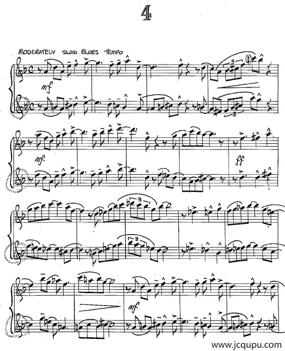 Jazz Conception For Saxophone Duets - 4（二重奏）简谱