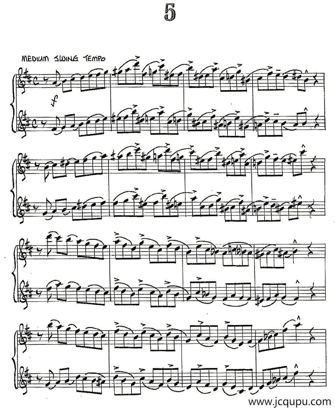 Jazz Conception For Saxophone Duets - 5（二重奏）简谱