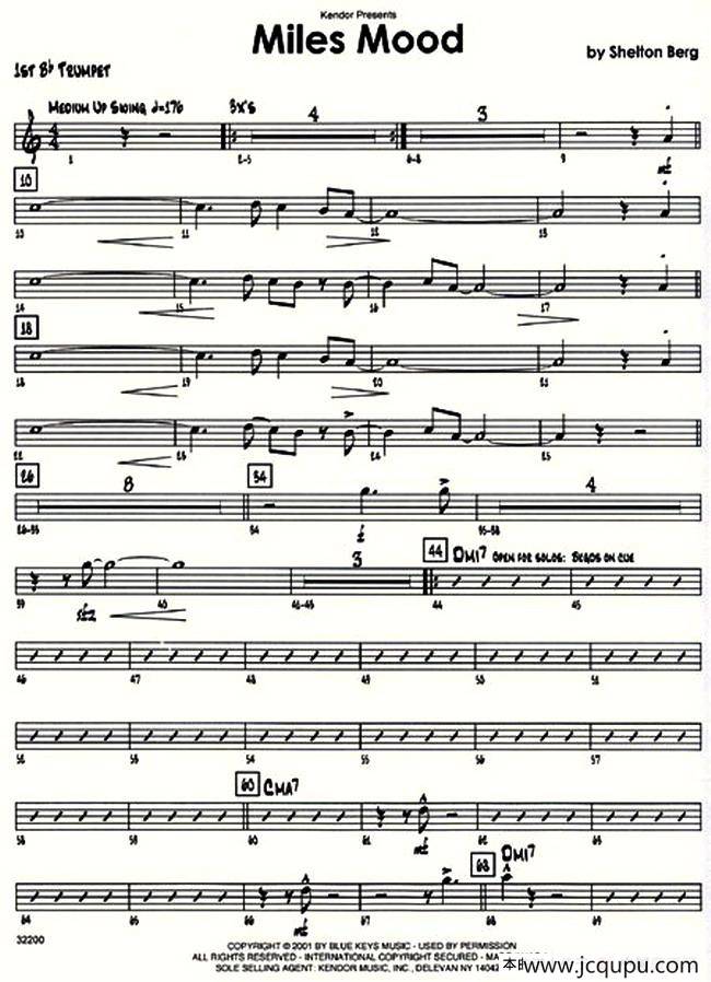 Miles Mood（万里情绪）简谱