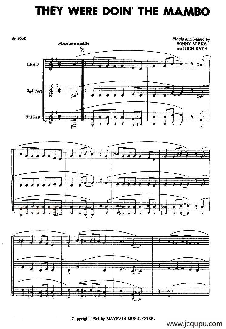 THEY WERE DOIN THE MAMBO简谱