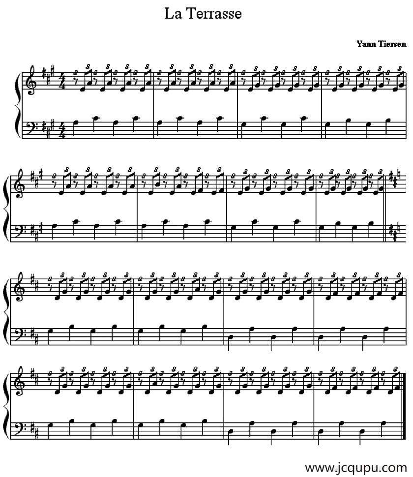 La Terrasse简谱