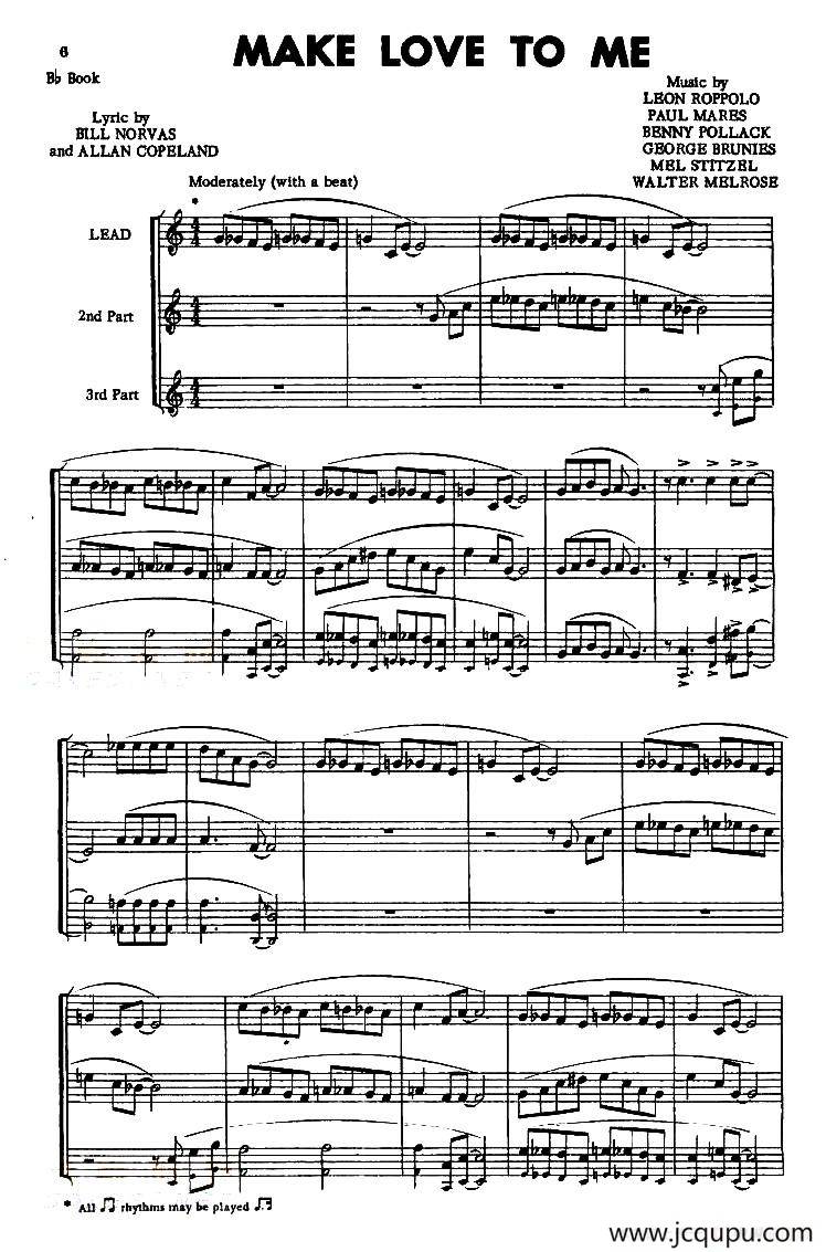 MAKE LOVE TO ME简谱