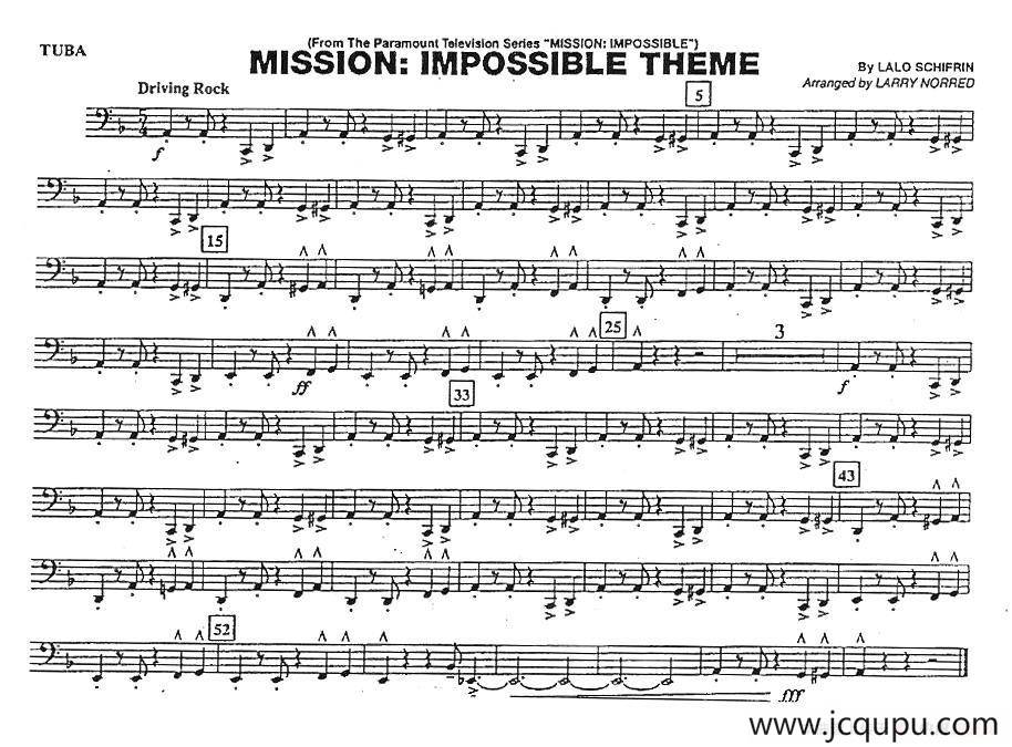 MISSION:IMPOSSIBLE THEME（分谱：大号）简谱