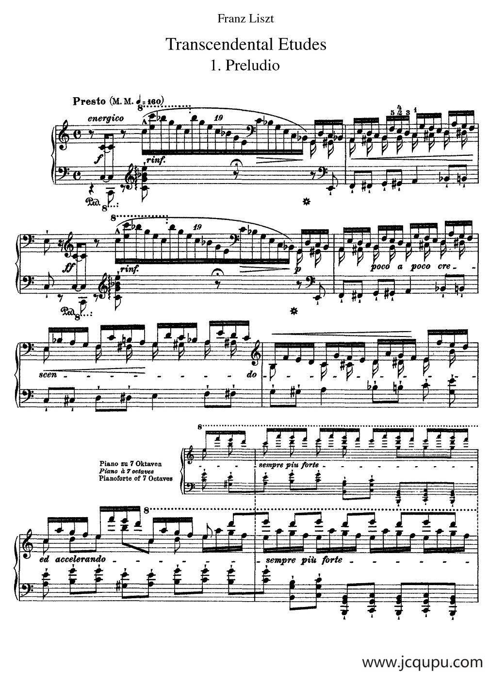 12首超级技巧练习曲：Prelude（前奏曲）简谱