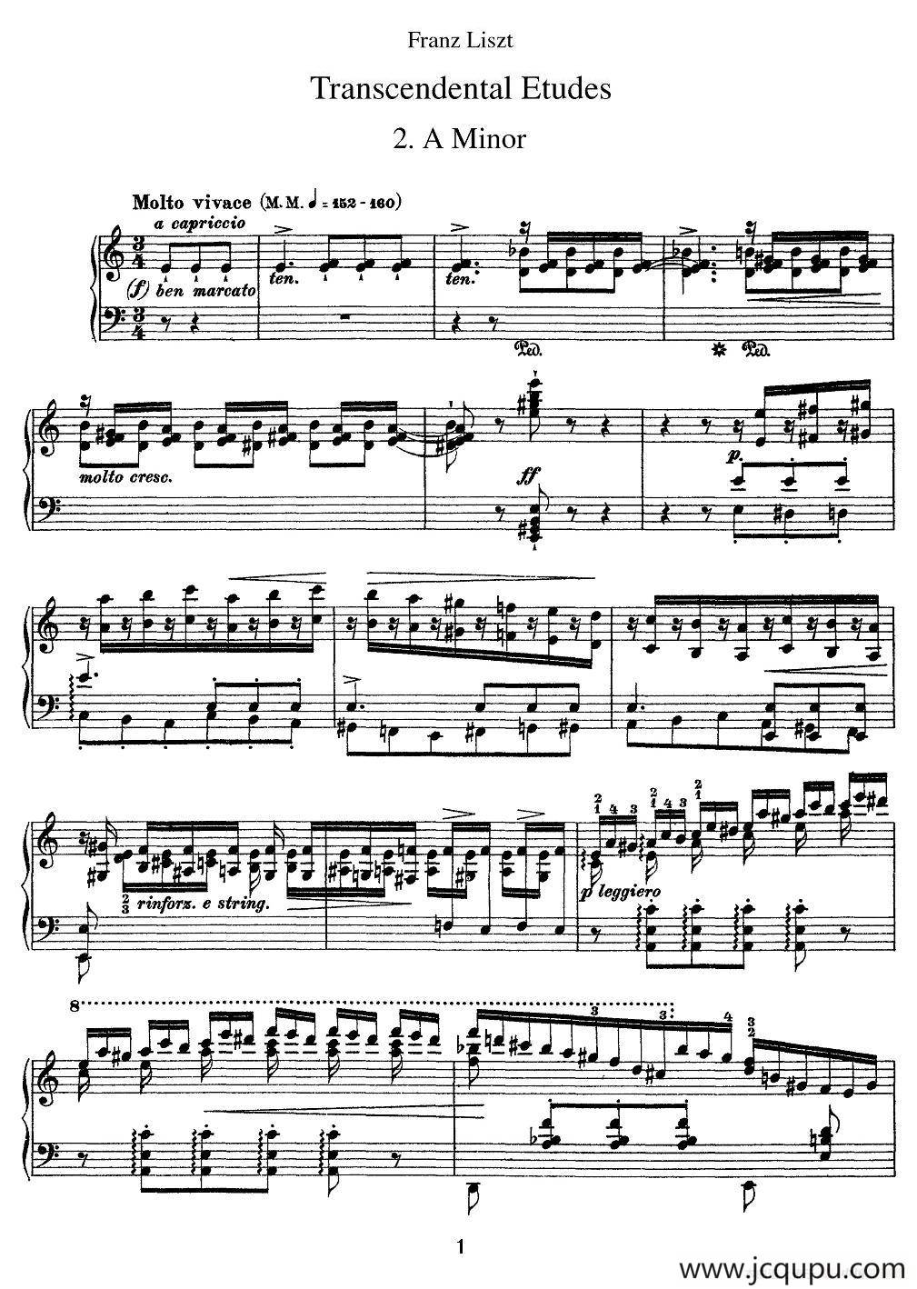 12首超级技巧练习曲：A Minor（A 小调）简谱