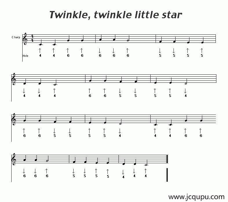 Twinkle,twinkle little star（布鲁斯）简谱