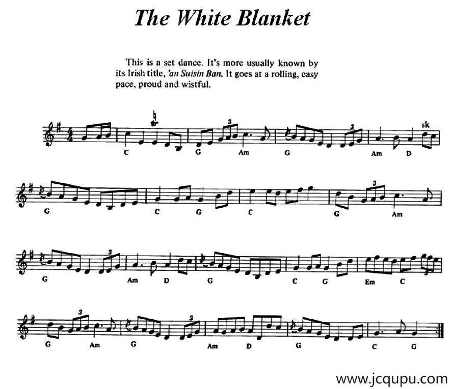 The White Blanket（爱尔兰民歌）简谱
