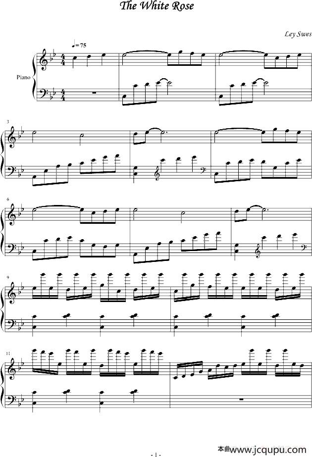 The White Rose简谱