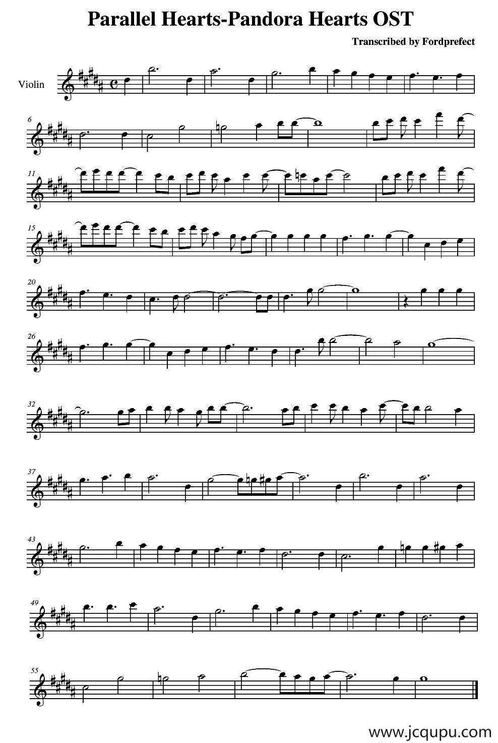 潘多拉之心简谱