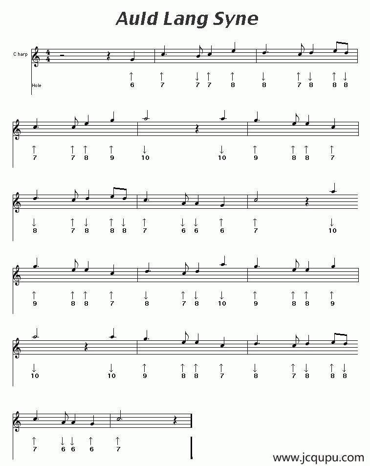 Auld Llang Syne（布鲁斯）简谱