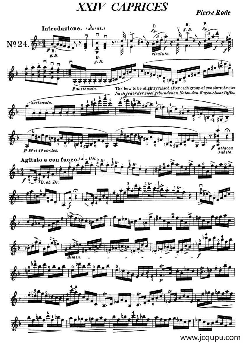 24首小提琴练习曲之24 简谱