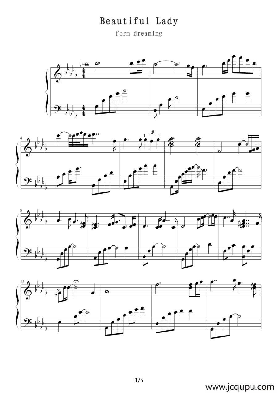 Beautiful Lady - DayDream简谱