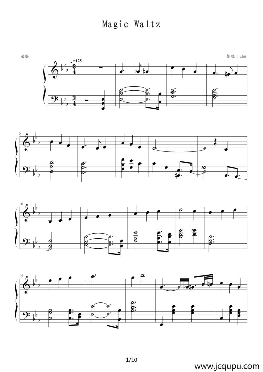 Magic Walt（hufu 整理版）简谱