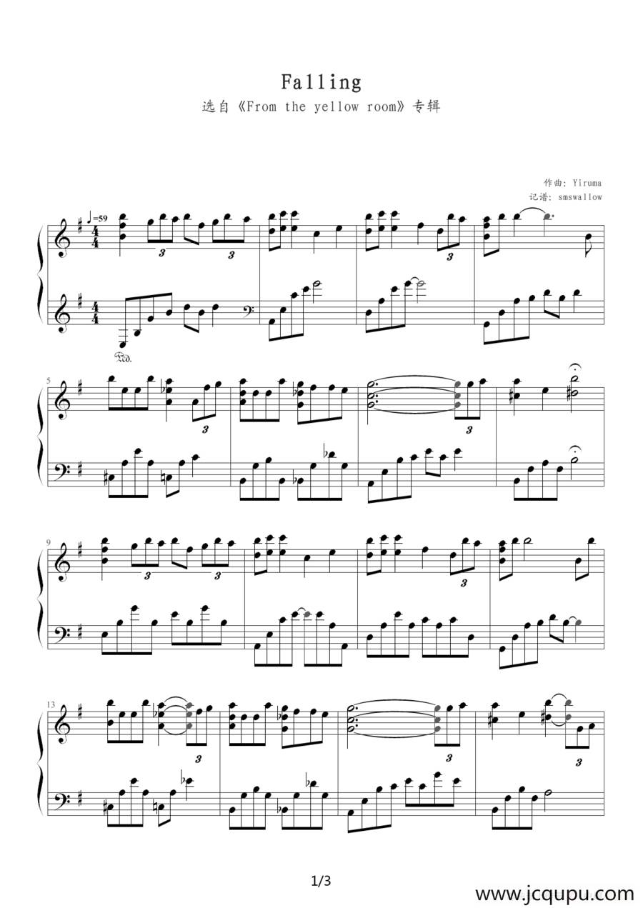 Falling简谱