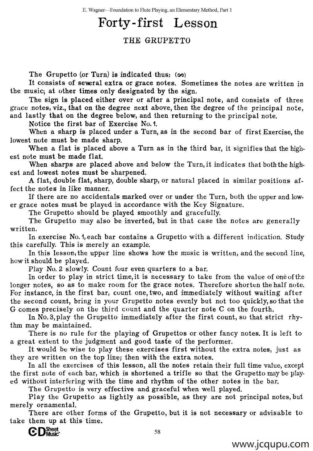 长笛演奏基础教程练习（41—46）简谱