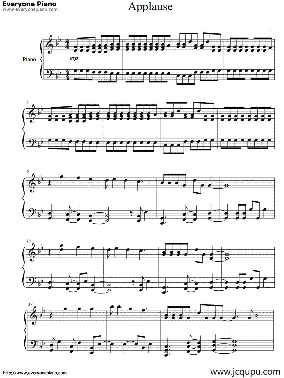 applause简谱
