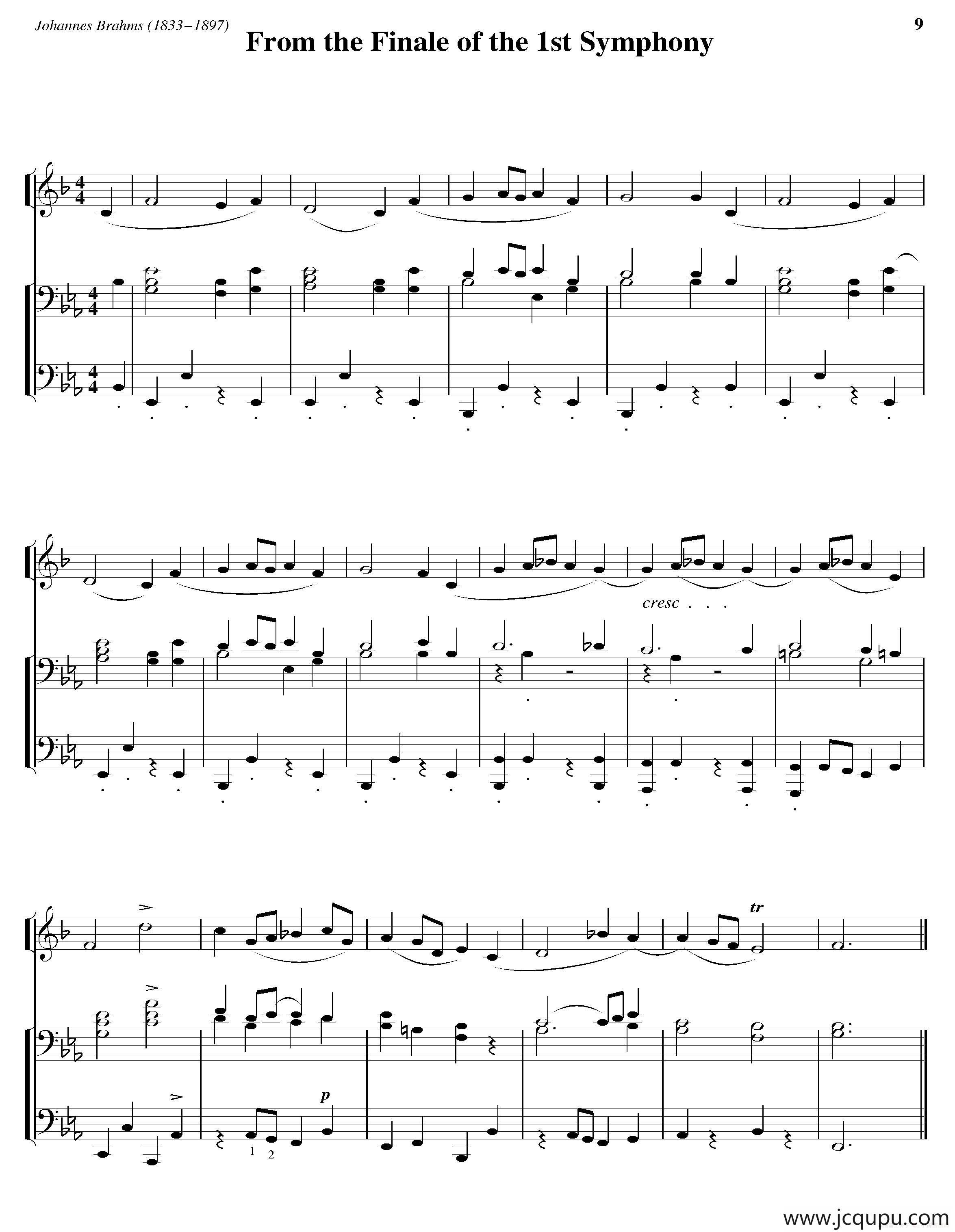 From the Finale of the 1st Symphony简谱