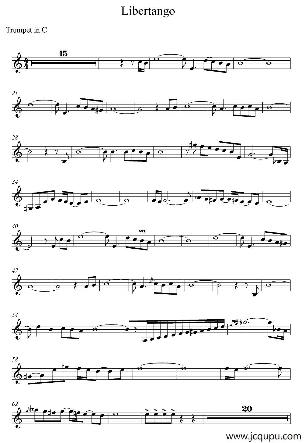 Libertango（小号）简谱