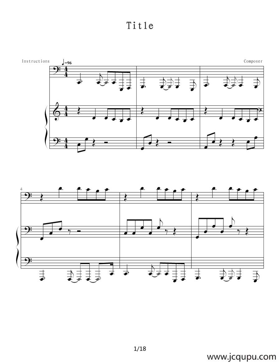 Title（钢琴伴奏谱）简谱