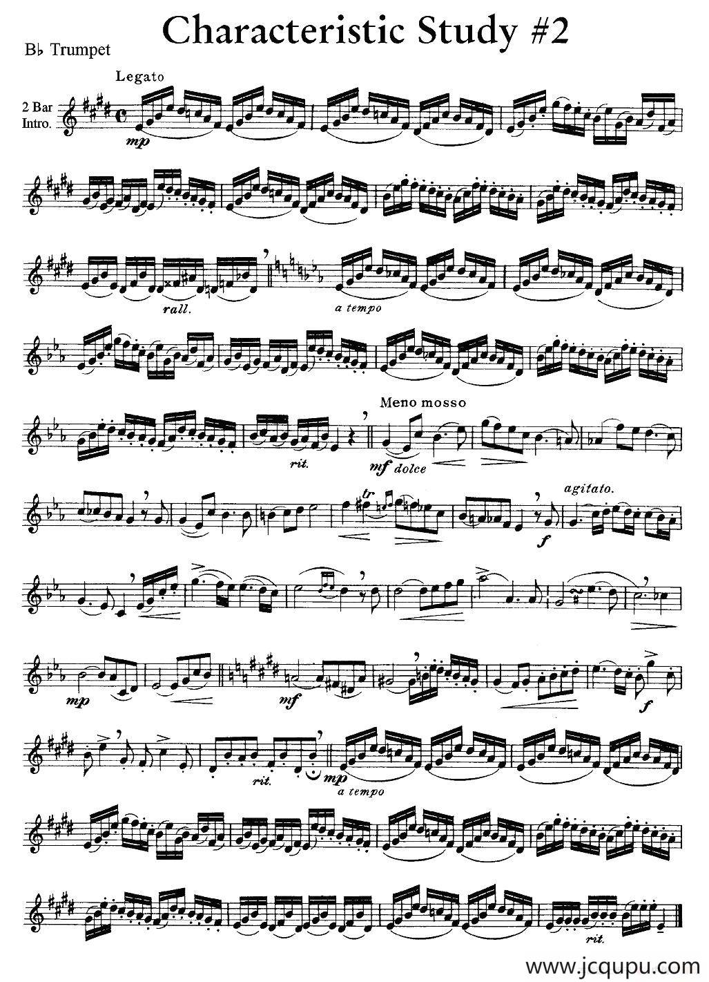 Characteristic Study #2 （小号）简谱