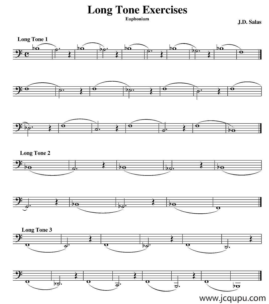 Long Tone Exercises-Euphonium（大号练习教材选曲）简谱