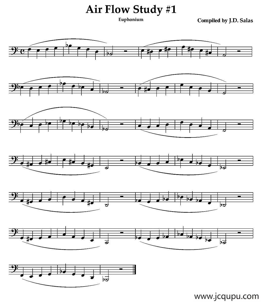 Air Flow Study - Euphonium（大号练习教材选曲）简谱