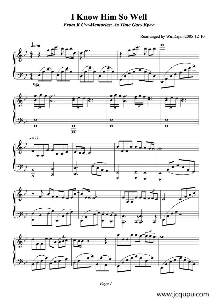 I Know Him So Well简谱