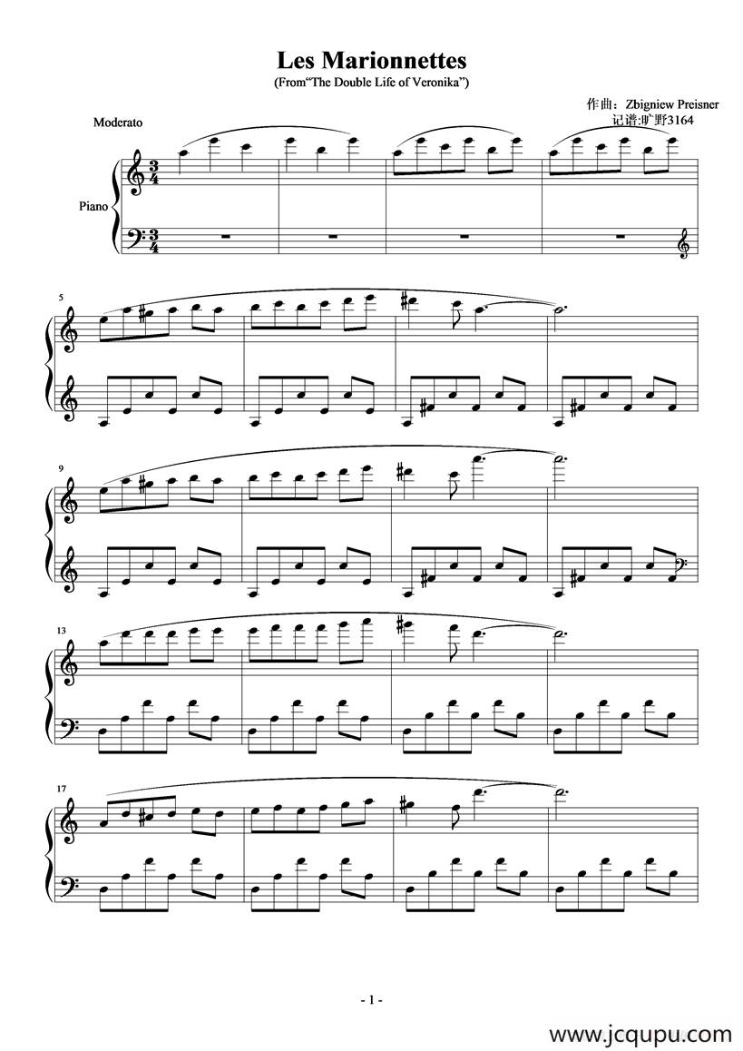 Les Marionnettes简谱