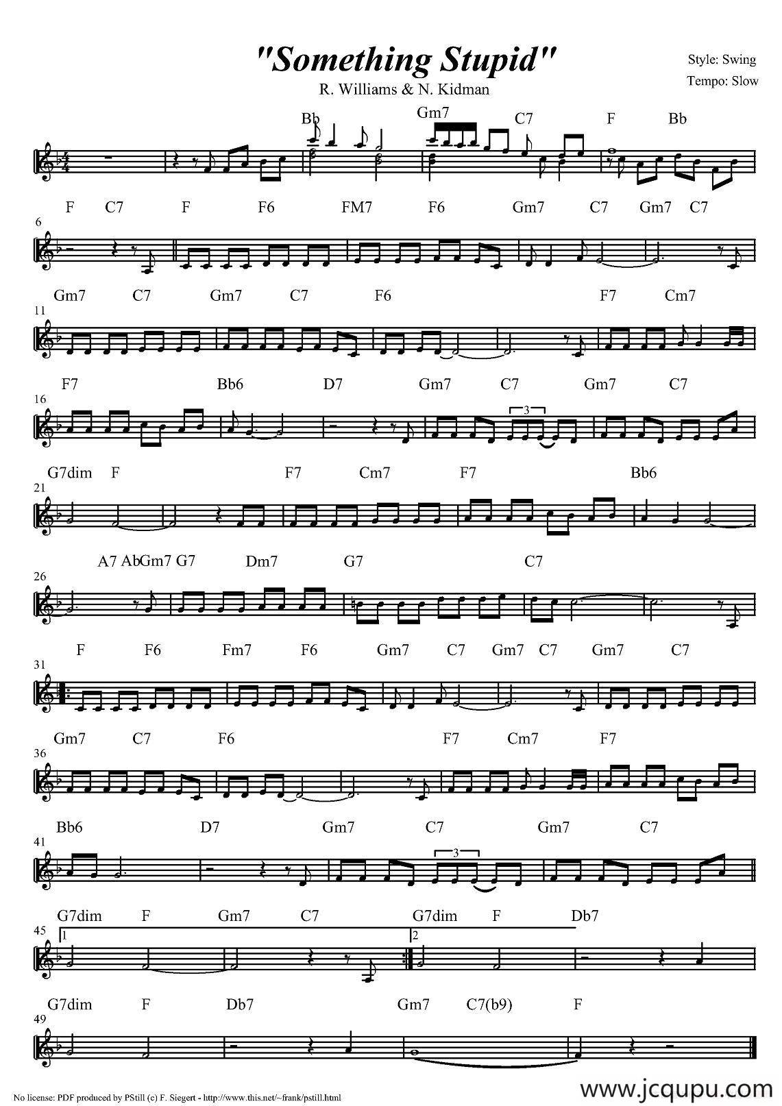 Something Stupid简谱