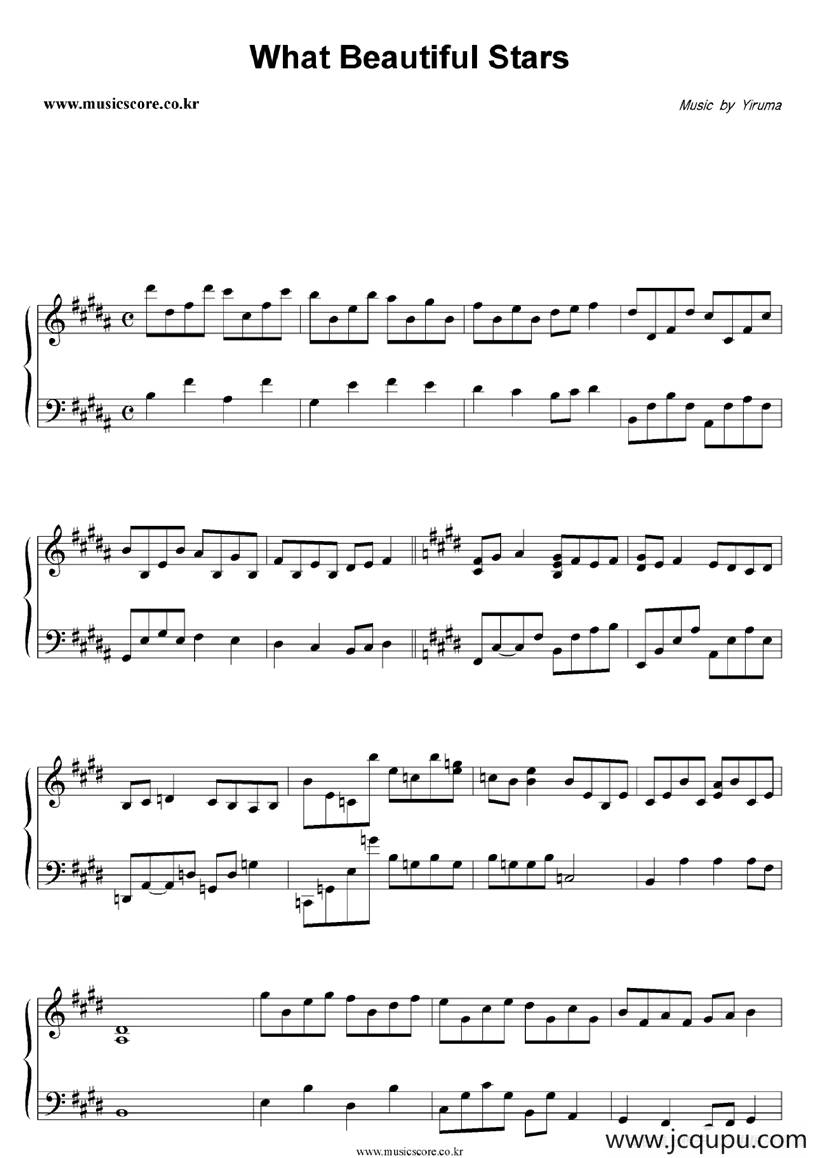 what beautiful stars简谱