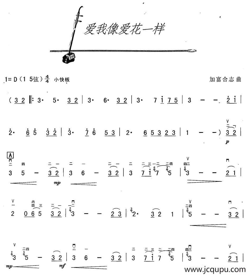 爱我像爱花儿一样简谱