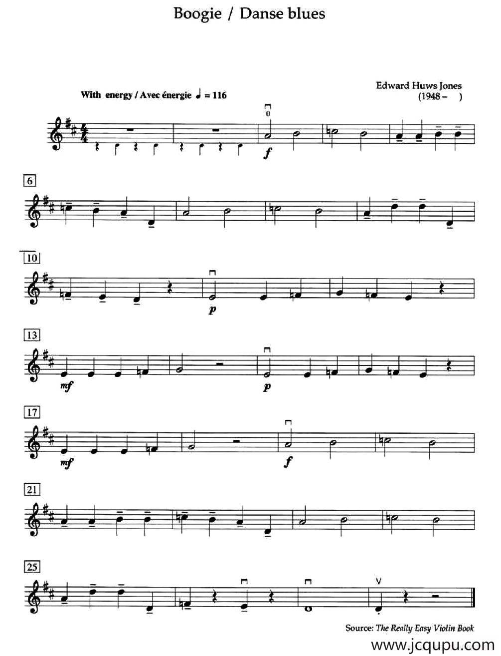 Boogie /Danse blues（加拿大小提琴考级·预备级）简谱