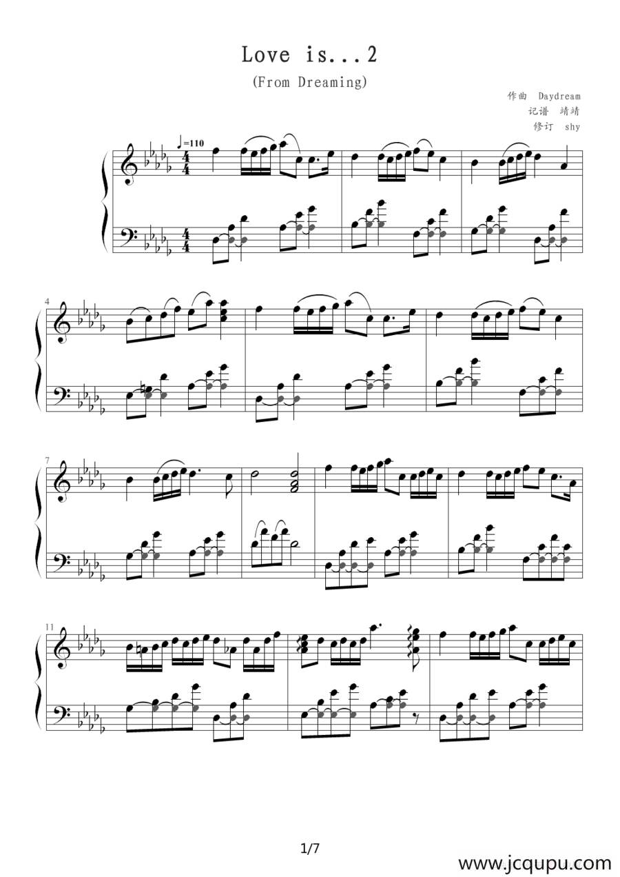 Love is...2简谱