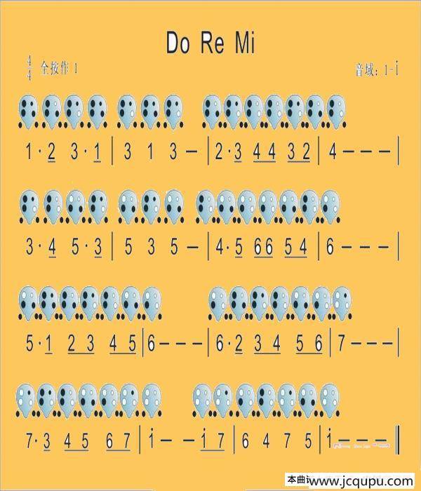 Do Re Mi（四孔陶笛谱）简谱