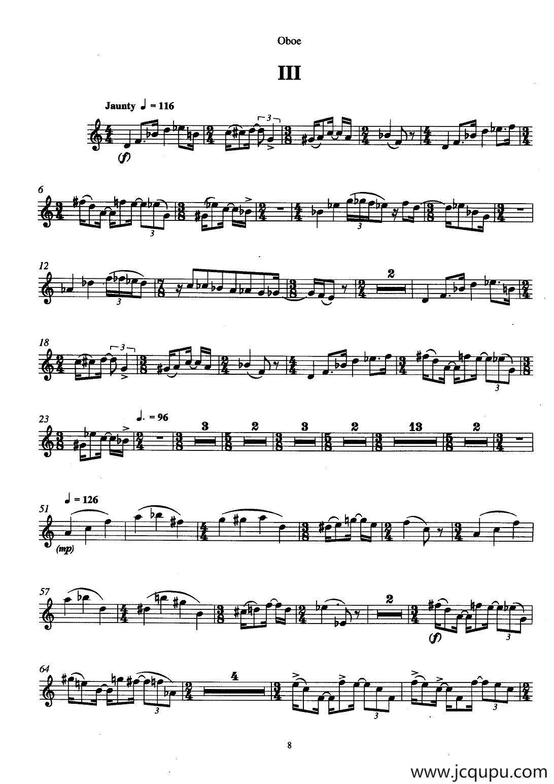 巴松双簧管与钢琴三重奏（3）（双簧管分谱）简谱