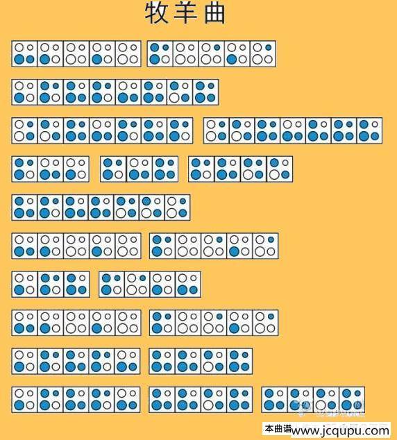 牧羊曲（四孔陶笛谱）简谱