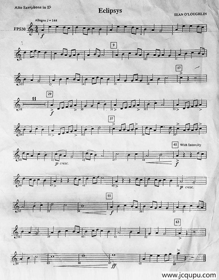 日蚀（Eclipsys）简谱