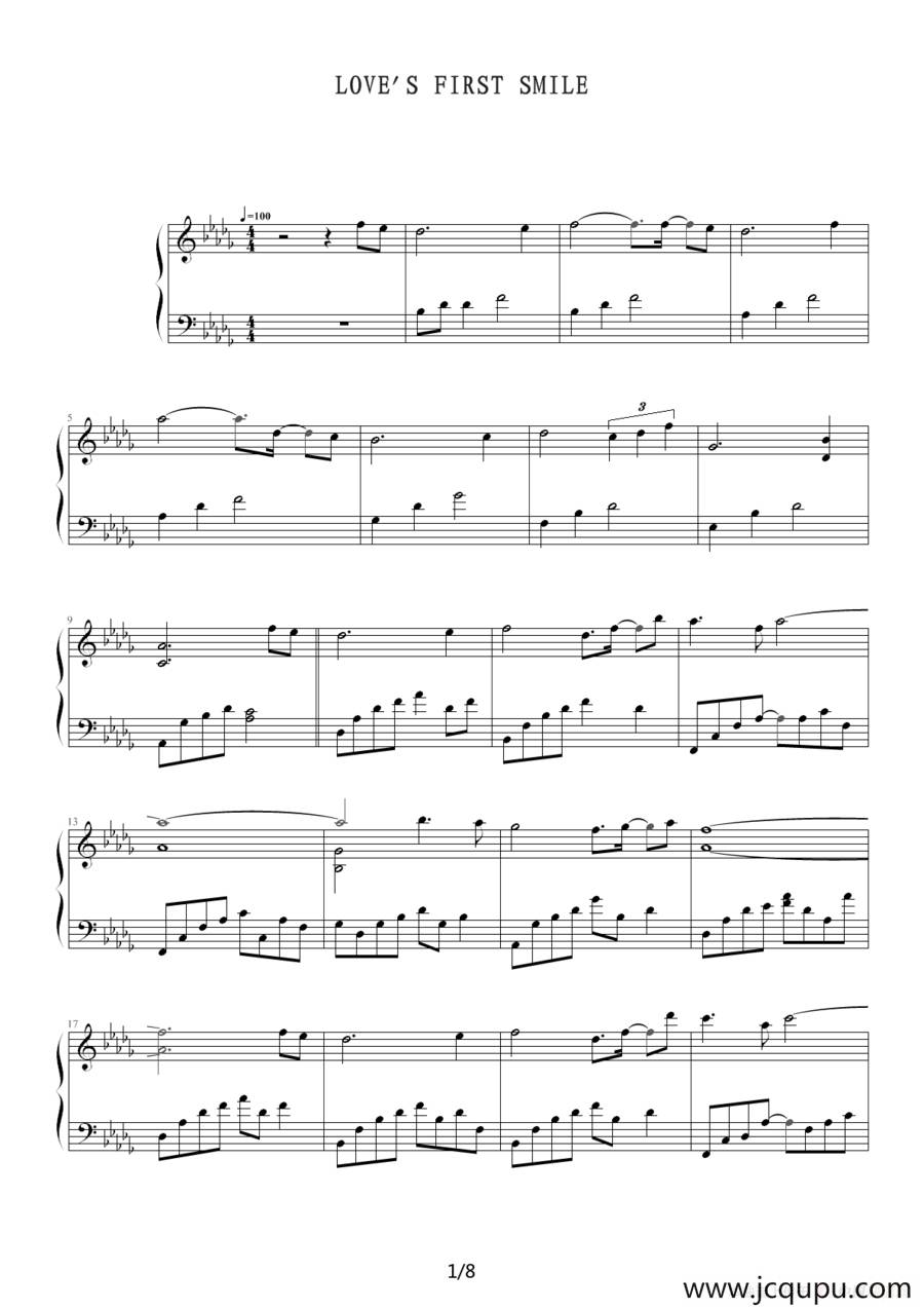 Love's First Smile简谱