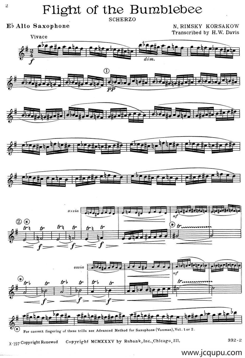 野蜂飞舞（外文原版）简谱